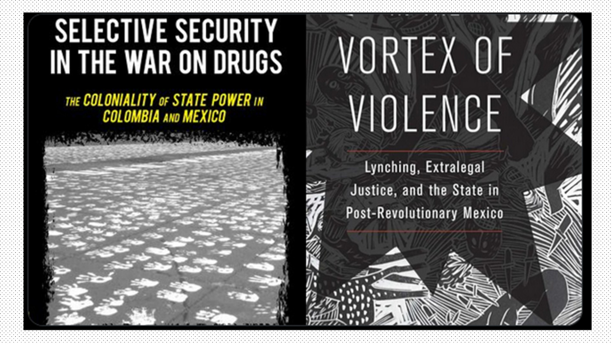 Buchcover „Selective Security in the war on drug" und „Vortex of violence"