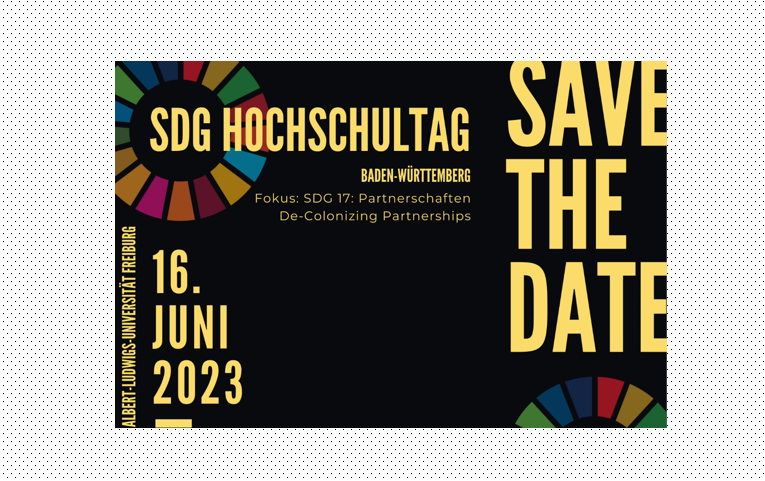 Flyer SDG Hochschultag am 16.06.2023 an der Universität Freiburg
