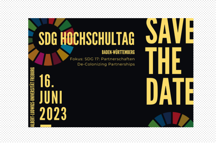Flyer SDG Hochschultag am 16.06.2023 an der Universität Freiburg