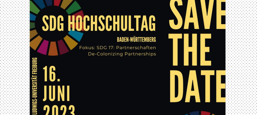 Flyer SDG Hochschultag Baden-Württemberg am 16.06.2023 an der Universität Freiburg